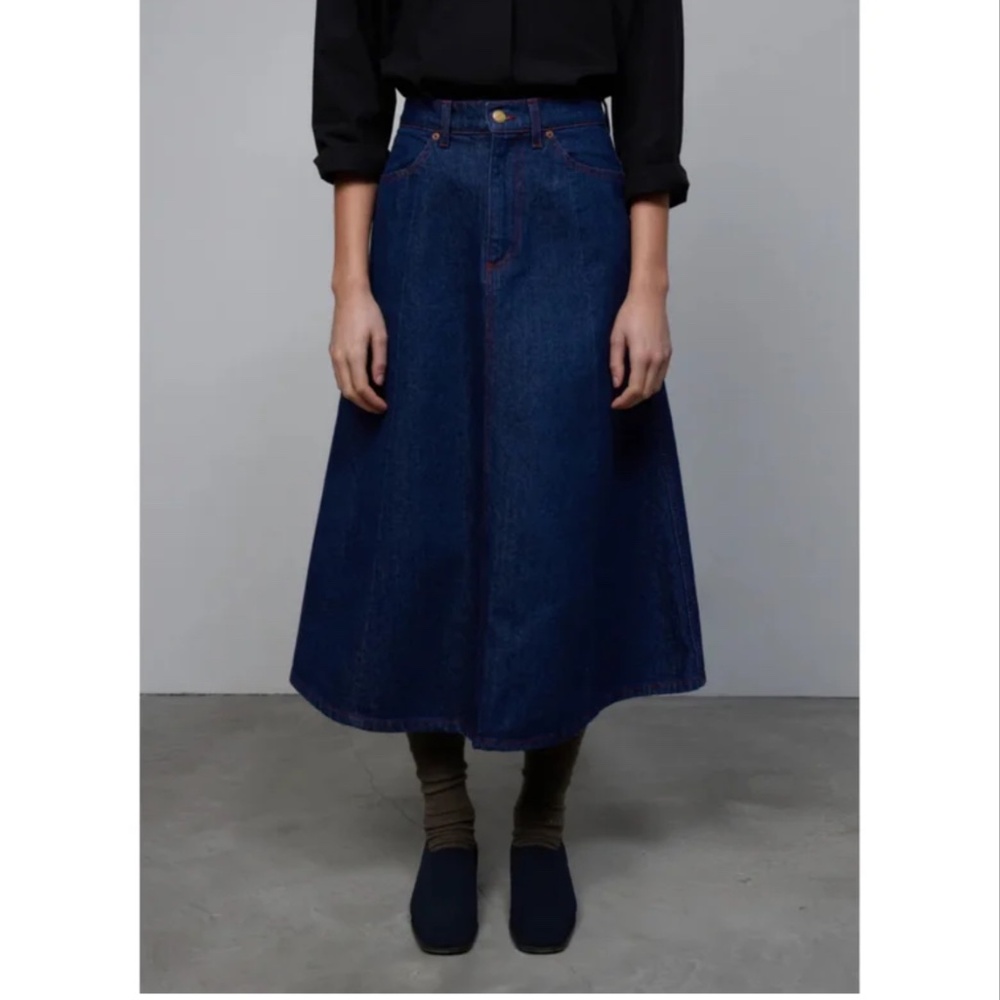 B Sides Simone skirt in Rinse Indigo - Picture 9 of 11